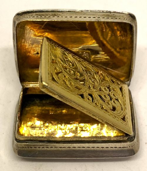 nathaniel mills silver georgian vinaigrette - CATEGORY: ANTIQUE SILVER - DATED 1800