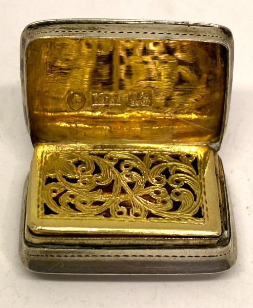 NATHANIEL MILLS SILVER GEORGIAN VINAIGRETTE - ADDITIONAL PHOTO 1