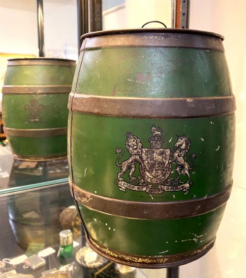 RARE TOLEWARE COLMAN'S MUSTARD SHOP DISPLAY BARREL - ADDITIONAL PHOTO 1