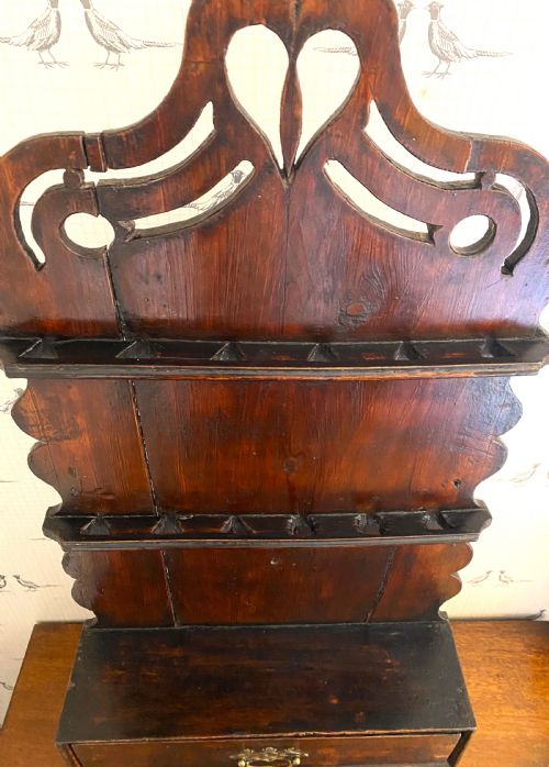 LARGE GEORGE III STAINED PINE SPOON RACK - ADDITIONAL PHOTO 6