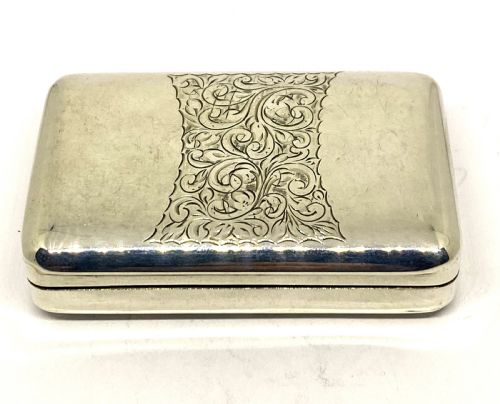 georgian silver snuff box - CATEGORY: ANTIQUE SILVER - DATED 1800