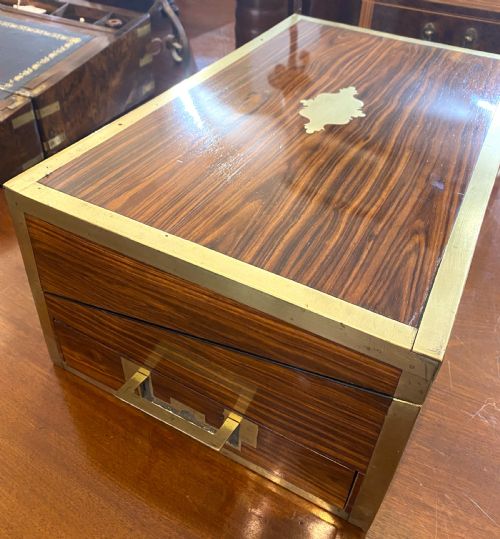 FINE REGENCY PERIOD CAMPAIGN WRITING SLOPE - ADDITIONAL PHOTO 3