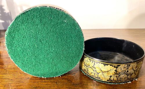 GOOD PAIR OF REGENCY PAPIER MACHE BOTTLE COASTERS - ADDITIONAL PHOTO 2
