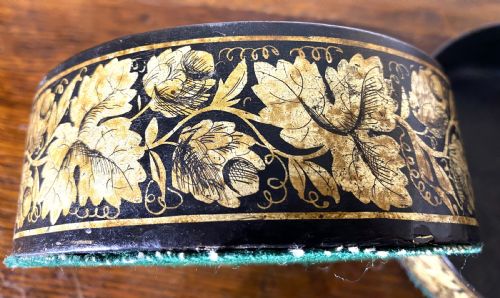 GOOD PAIR OF REGENCY PAPIER MACHE BOTTLE COASTERS - ADDITIONAL PHOTO 3