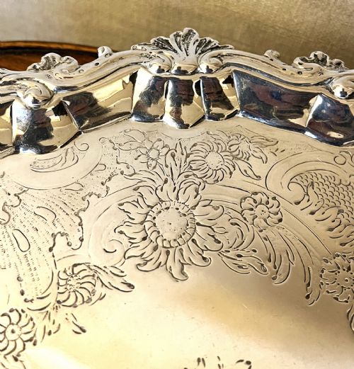 LARGE GEORGE II WILLIAM PEASTON SILVER SALVER 1748 - ADDITIONAL PHOTO 8