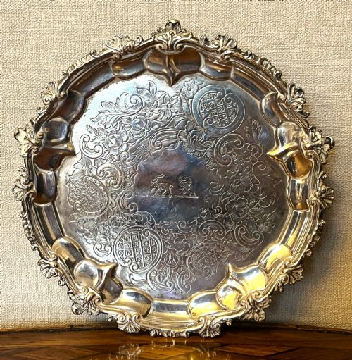 fine elizabeth jones georgian silver salver 1791 - CATEGORY: ANTIQUE SILVER - DATED 18TH CENTURY