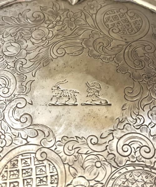 FINE ELIZABETH JONES GEORGIAN SILVER SALVER 1791 - ADDITIONAL PHOTO 2