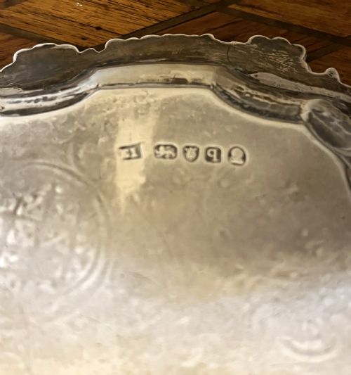 FINE ELIZABETH JONES GEORGIAN SILVER SALVER 1791 - ADDITIONAL PHOTO 5