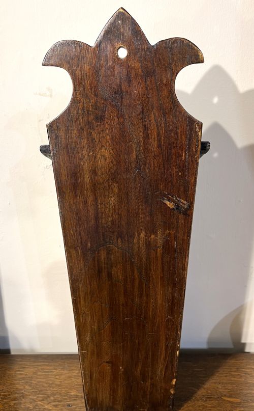 EARLY VICTORIAN ELMWOOD CANDLE BOX - ADDITIONAL PHOTO 3