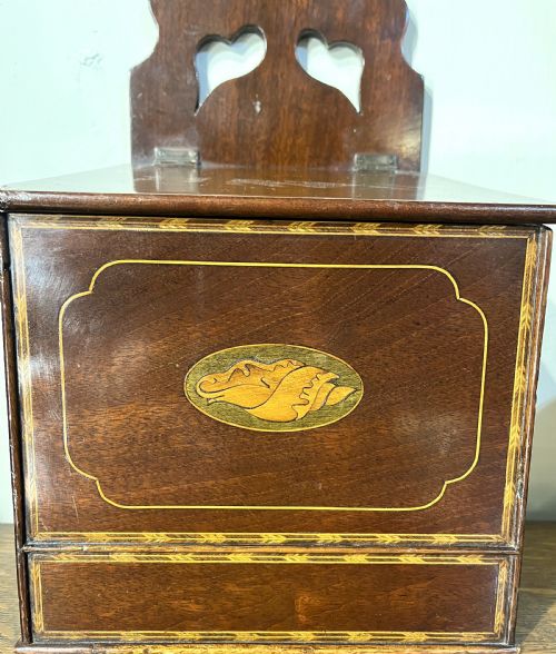 FINE GEORGIAN INLAID SALT BOX - ADDITIONAL PHOTO 1