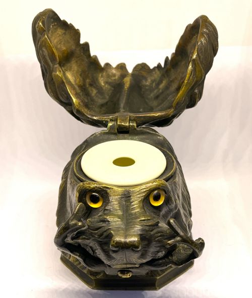 BRONZE POODLE INKWELL - ADDITIONAL PHOTO 4