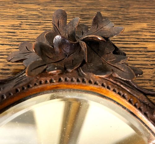 FINE BLACK FOREST HAND CARVED MIRROR - ADDITIONAL PHOTO 5