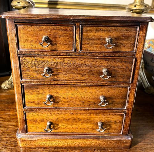 miniature victorian two over three chest - CATEGORY: ANTIQUE CUPBOARDS - DATED 1900
