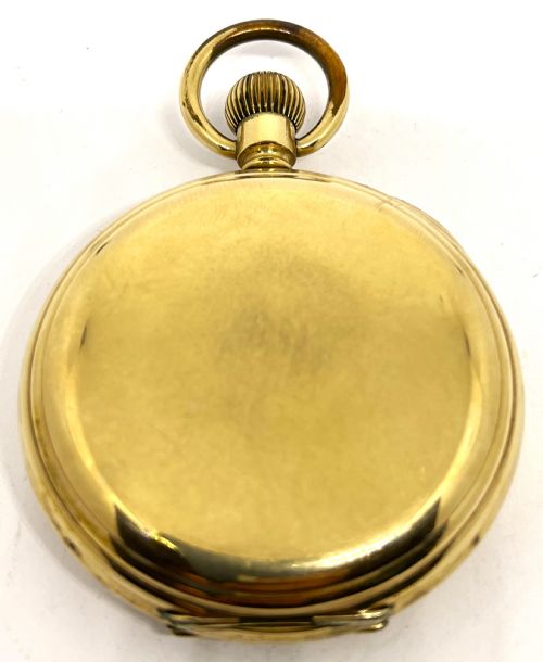 GOLD PLATED WALTHAM FULL HUNTER POCKET WATCH - ADDITIONAL PHOTO 6