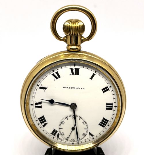 gold plated belson lever pocket watch - CATEGORY: ANTIQUE WATCHES - DATED 1900