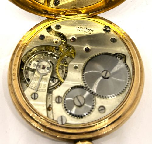 GOLD PLATED BELSON LEVER POCKET WATCH - ADDITIONAL PHOTO 4