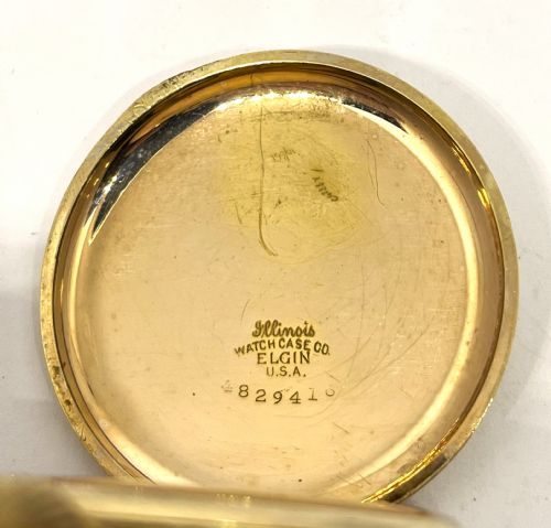 GOLD PLATED ARCADIA FULL HUNTER POCKET WATCH - ADDITIONAL PHOTO 2