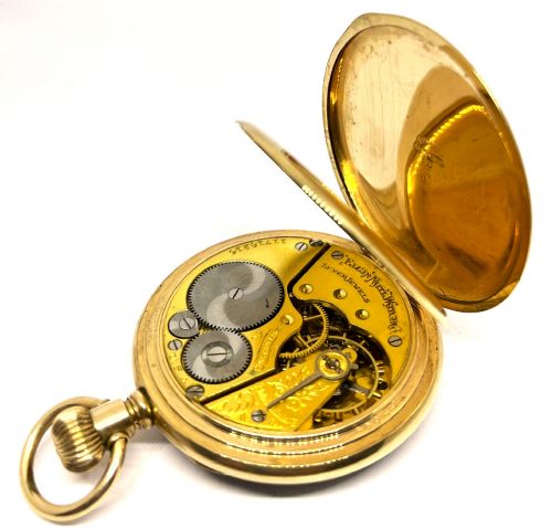 GOLD PLATED ELGIN POCKET WATCH - ADDITIONAL PHOTO 5