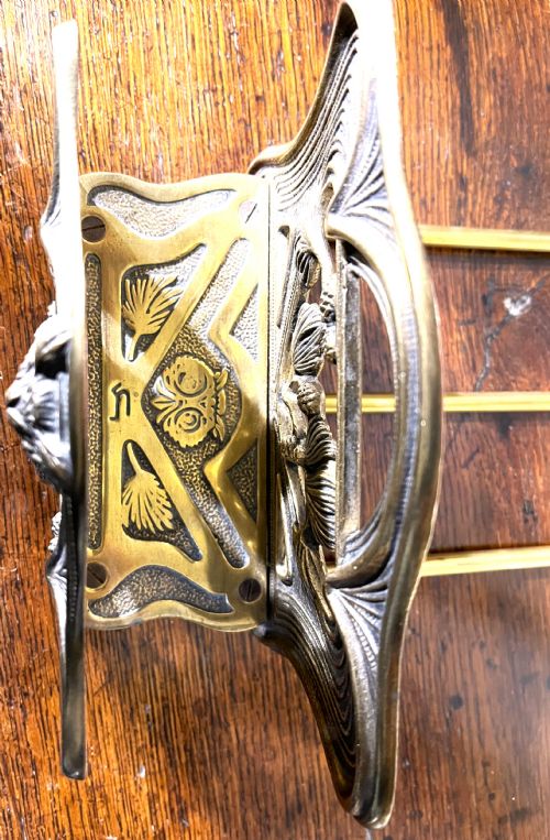QUALITY ART NOUVEAU BRASS OWL BOOK SLIDE - ADDITIONAL PHOTO 4