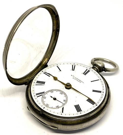 SILVER WILLIAM CAMPBELL OF LONDON POCKET WATCH - ADDITIONAL PHOTO 1