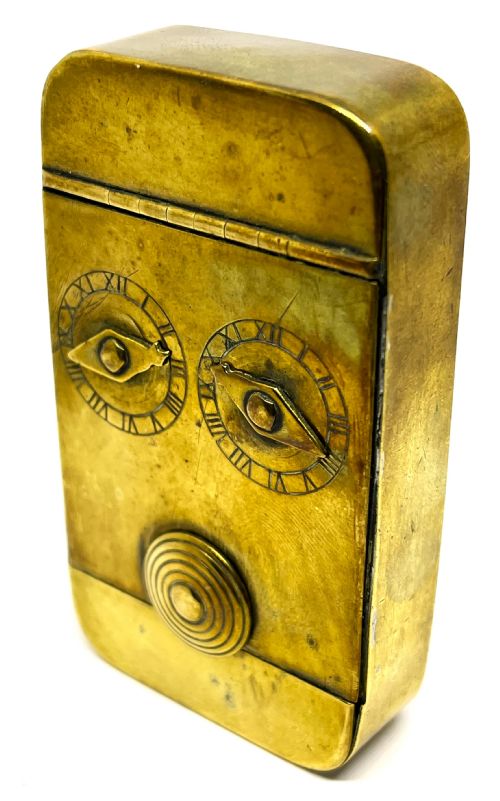 Brass Two Dial Combination Snuff Box