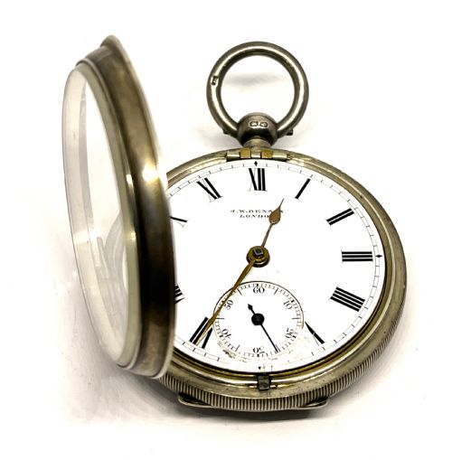 antique j w benson chester silver pocket watch - CATEGORY: ANTIQUE WATCHES - DATED 1890