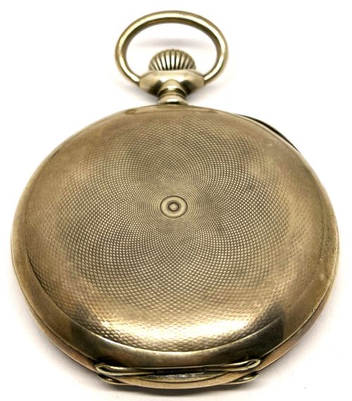 ANTIQUE SILVER TISSOT FULL HUNTER POCKET WATCH - ADDITIONAL PHOTO 4