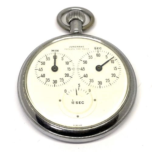 junghans chrome process time meter - CATEGORY: ANTIQUE WATCHES - DATED 1960