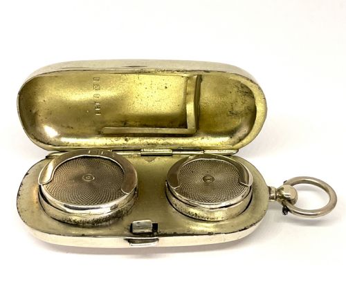 unusual silver combination sovereign stamp case - CATEGORY: ANTIQUE SILVER - DATED 1900
