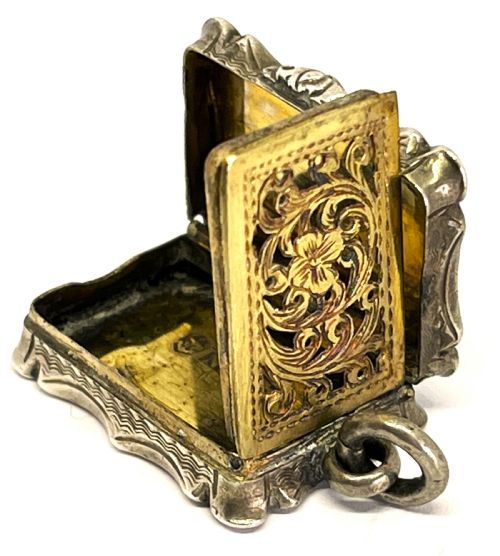georgian silver nathaniel mills vinaigrette - CATEGORY: ANTIQUE SILVER - DATED 19TH CENTURY