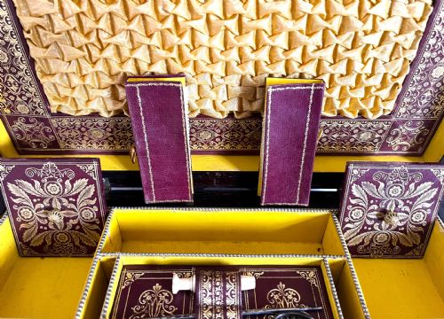 REGENCY BRASS INLAID ROSEWOOD SEWING BOX - ADDITIONAL PHOTO 8