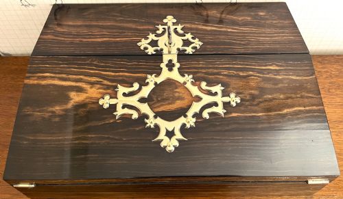 betjemann coromandel writing slope - CATEGORY: ANTIQUE BOXES - DATED 1860