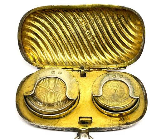 silver gilt sovereign a half case - CATEGORY: ANTIQUE SILVER - DATED 1890