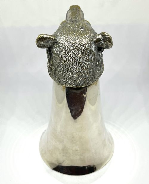 SUPERB SILVER PLATED STIRRUP CUP AS A BEAR - ADDITIONAL PHOTO 5