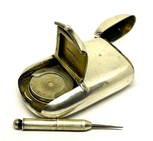 Chester Silver Combination Sovereign & Vesta Case