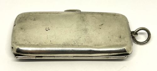 STUNNING SILVER ENAMEL GUILLOCHE CIGARETTE CASE - ADDITIONAL PHOTO 1