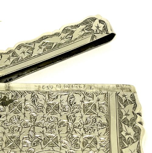 EXQUISITE QUALITY BOXED SILVER CARD CASE 1888 - ADDITIONAL PHOTO 5
