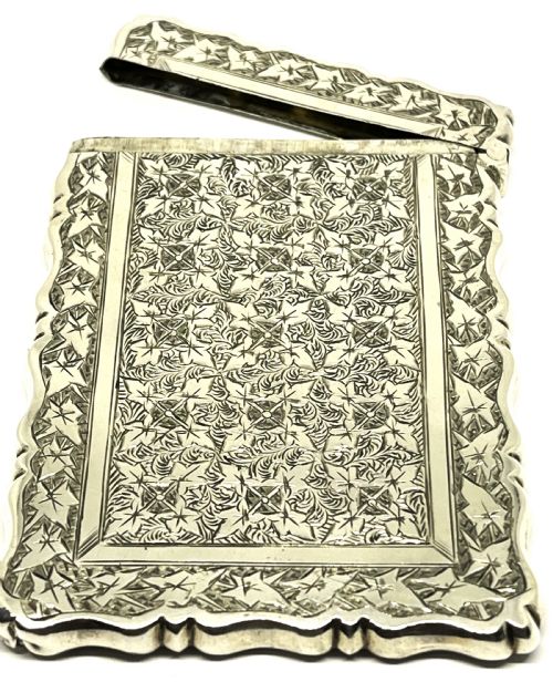 EXQUISITE QUALITY BOXED SILVER CARD CASE 1888 - ADDITIONAL PHOTO 6