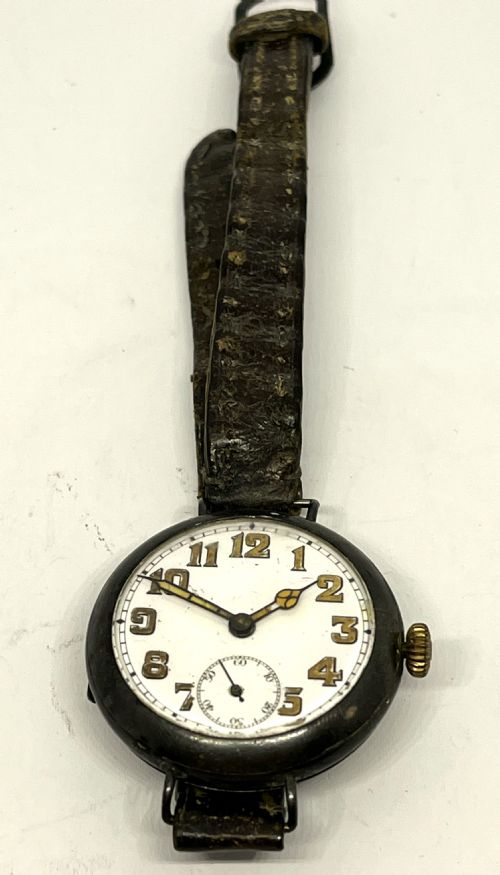 RARE WW1 SWISS MADE SILVER TRENCH WATCH - ADDITIONAL PHOTO 1