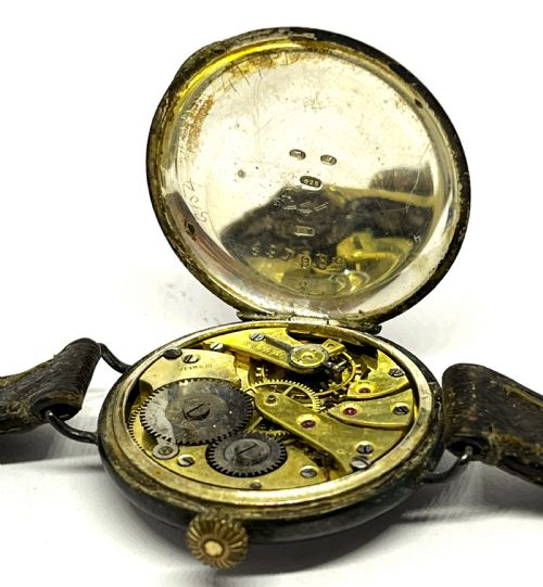 RARE WW1 SWISS MADE SILVER TRENCH WATCH - ADDITIONAL PHOTO 2