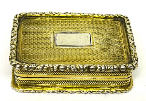 FINE GEORGIAN SILVER GILT VINAIGRETTE 1826 - ADDITIONAL PHOTO 1