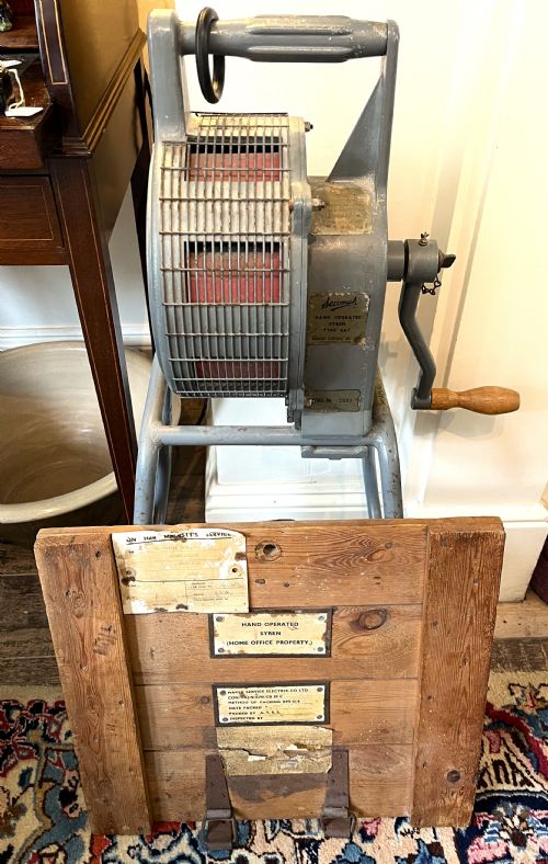 ww2 secomak air raid siren - CATEGORY: ANTIQUE MISCELLANEOUS - DATED 1940