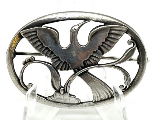 georg jensen silver brooch no238 - CATEGORY: ANTIQUE JEWELLERY - DATED 1930