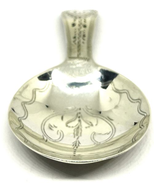 georgian silver caddy spoon 1790 - CATEGORY: ANTIQUE SILVER - DATED 18TH CENTURY