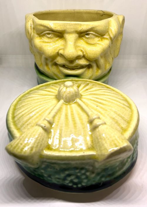 VICTORIAN MAJOLICA HUMIDOR - ADDITIONAL PHOTO 3