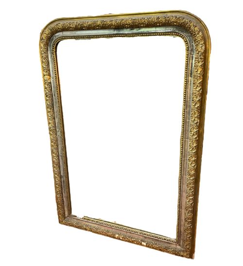 LARGE FRENCH 19THC OVERMANTEL MIRROR - ADDITIONAL PHOTO 2