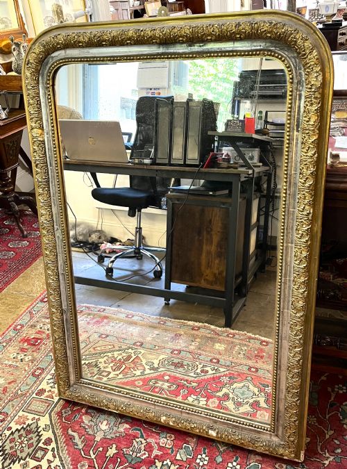 LARGE FRENCH 19THC OVERMANTEL MIRROR - ADDITIONAL PHOTO 3