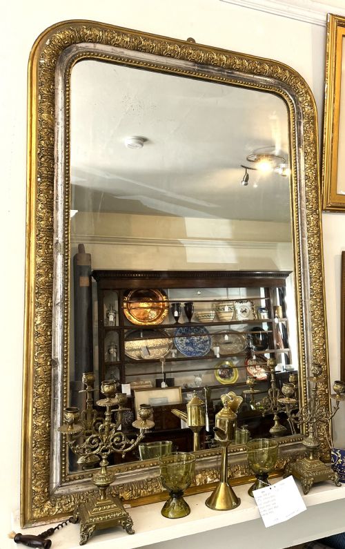 LARGE FRENCH 19THC OVERMANTEL MIRROR - ADDITIONAL PHOTO 4