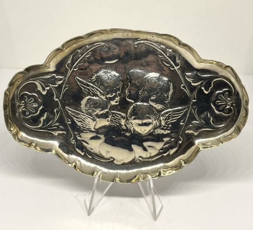 silver quarterfoil pin tray william comyns - CATEGORY: ANTIQUE SILVER - DATED 1900