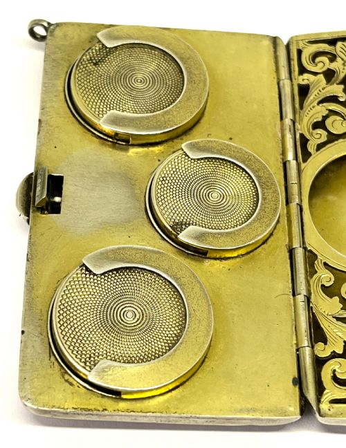 GOLDSMITHS SILVERSMITHS COMBINATION TRIPLE SOVEREIGN STAMP CASE - ADDITIONAL PHOTO 5